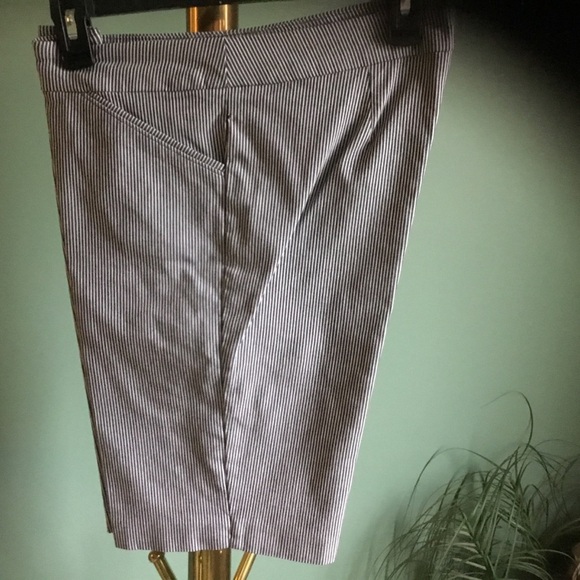 Liz Claiborne Classic Grey Striped Bermuda Shorts - Size M - NWOT - Picture 2 of 5